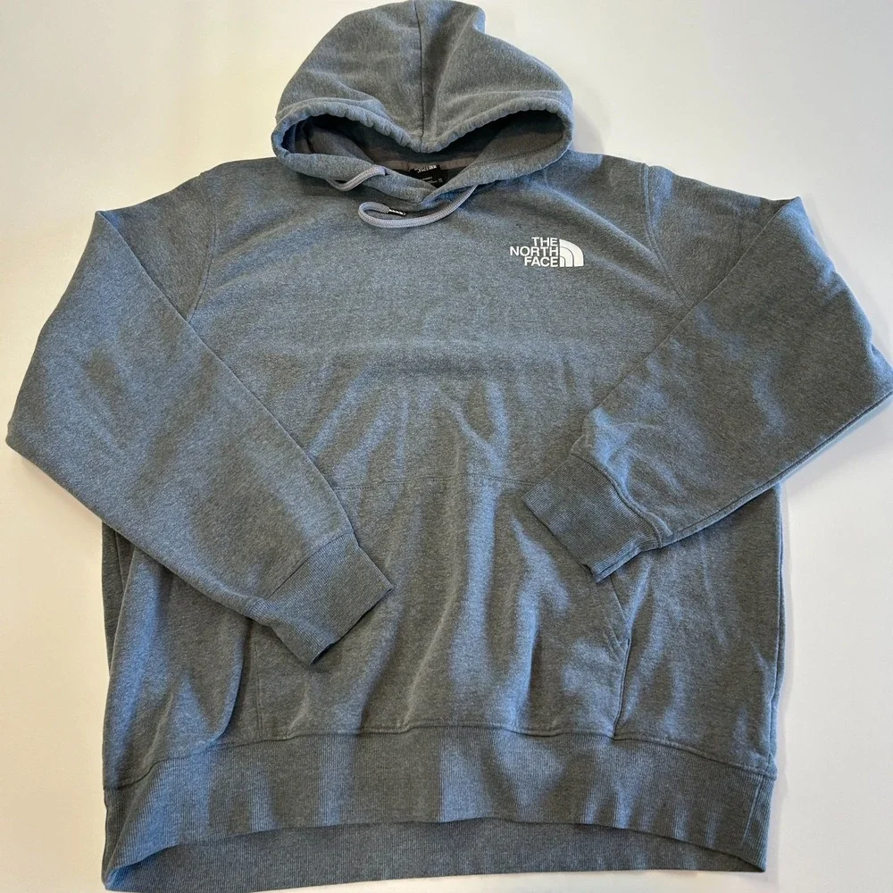 The North Face Mens XXL Grey Box Logo Never Stop Exploring Hoodie Sweatshirt